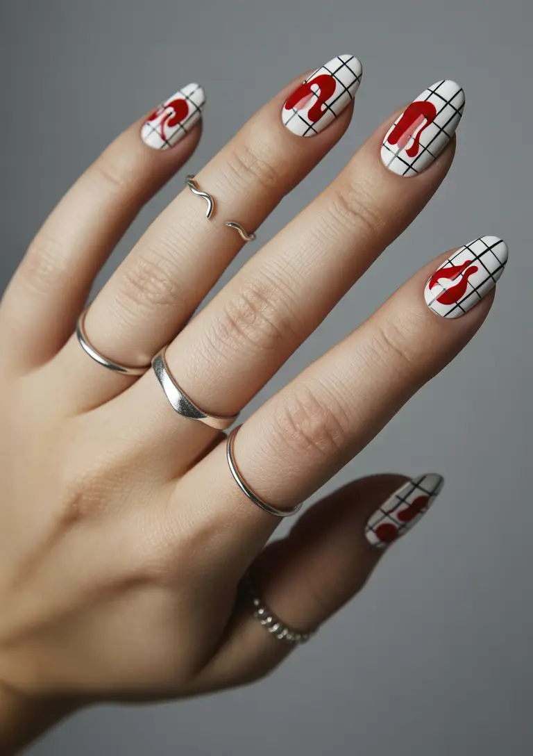 Retro Grid Meets Pop Art Red+Retro Grid Meets Pop Art Red