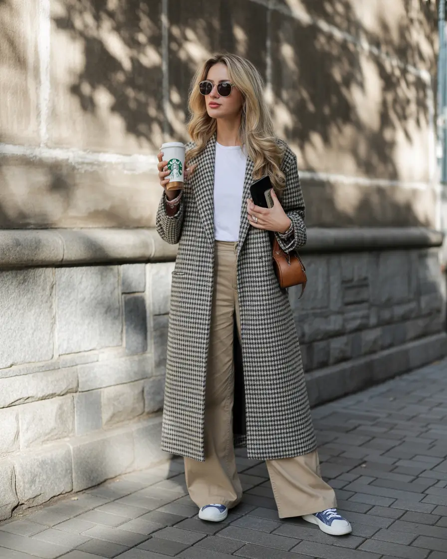 September outfits Power Check: The Long Coat That Walks Into a Room Before You