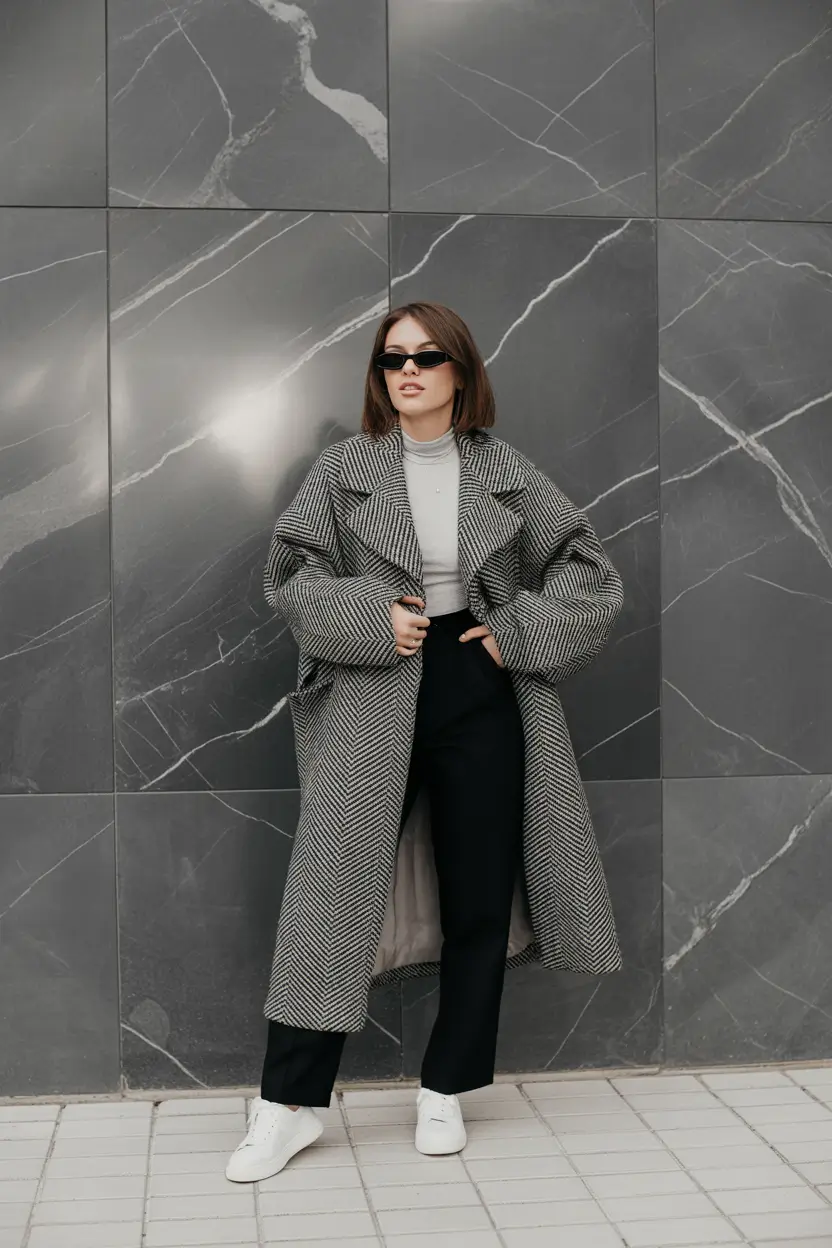 September outfits Monochrome Mood: Playing It Cool With Oversized Layers