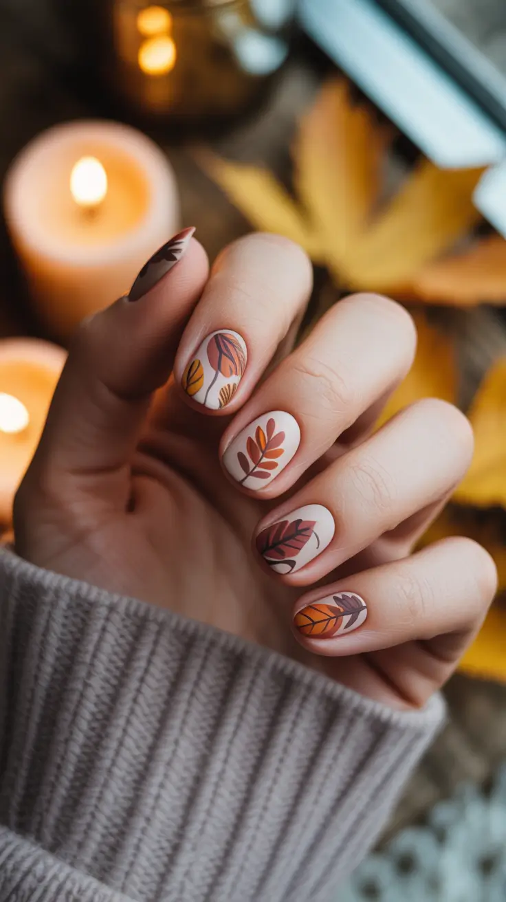 Modern Forest Matte+Subtle fall nails 2025