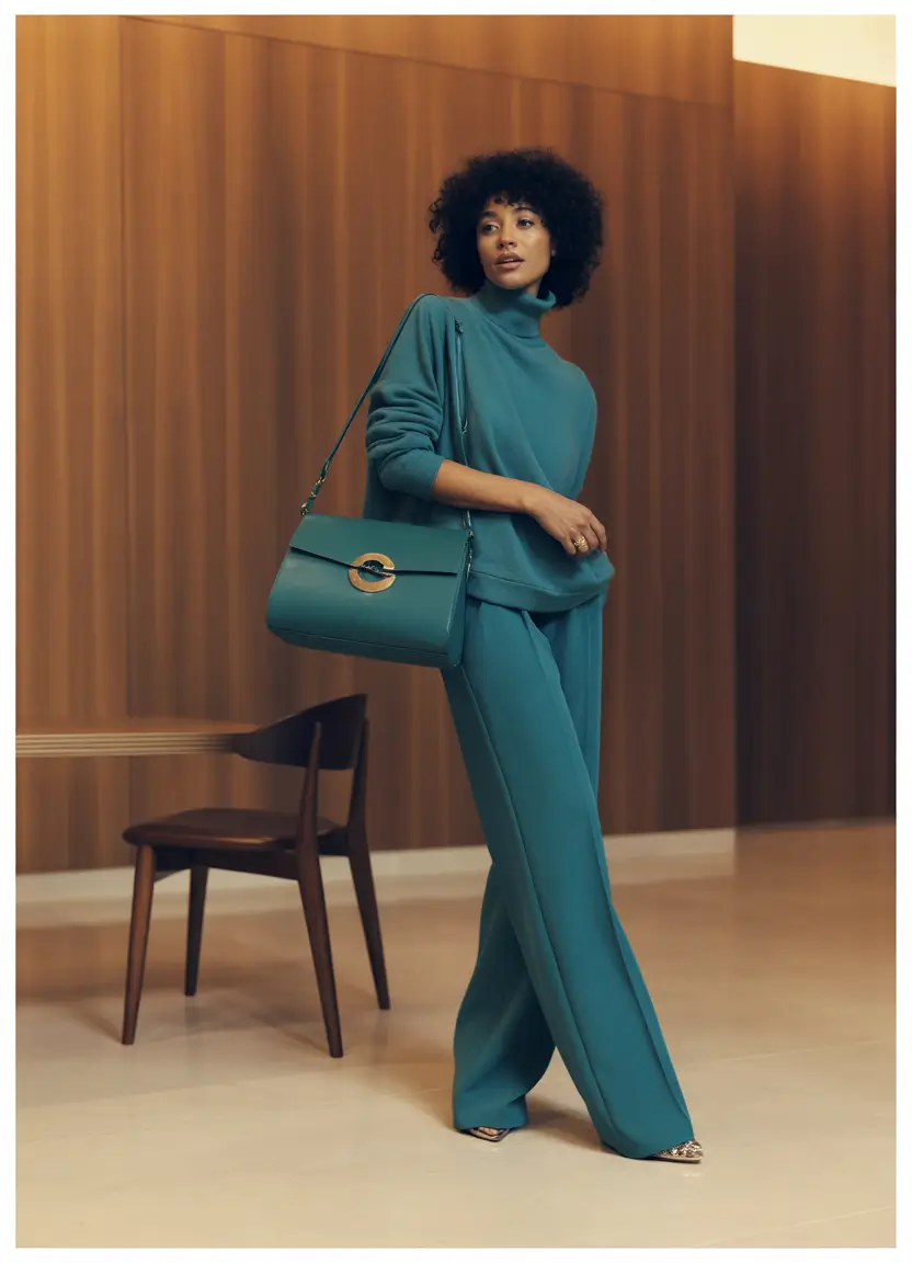 fall outfits for black women Teal Luxe for Lazy Chic Days