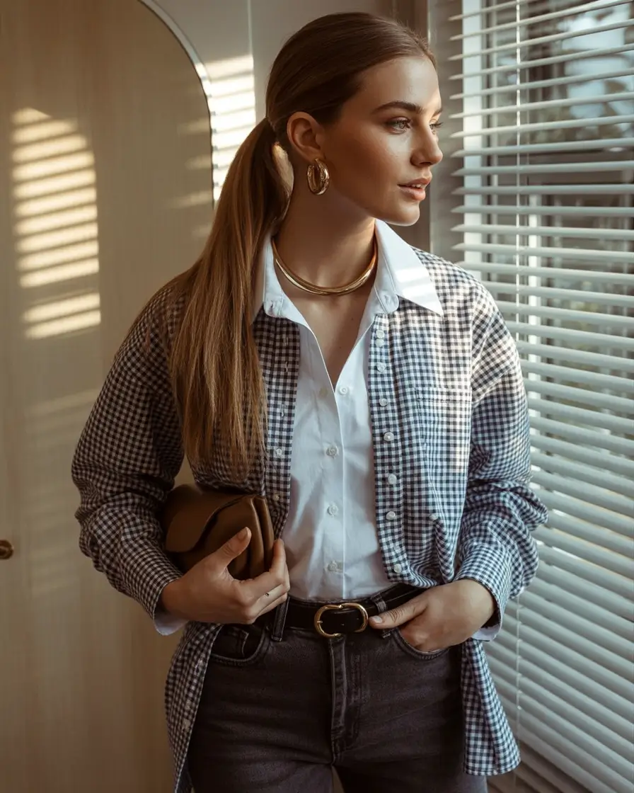 warm fall outfits Effortless Gingham for Everyday Cool