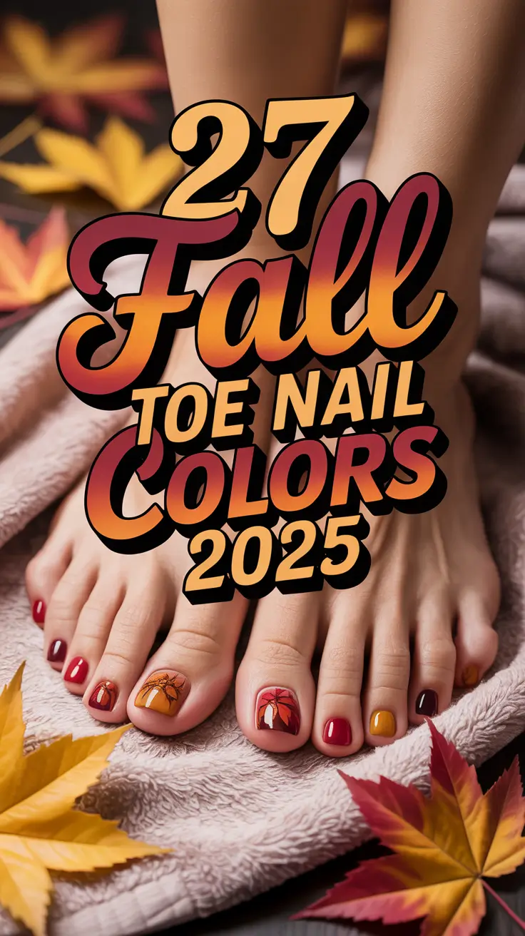 Fall Toe Nail Colors 2025: Chic Autumn Pedicure Ideas & Designs