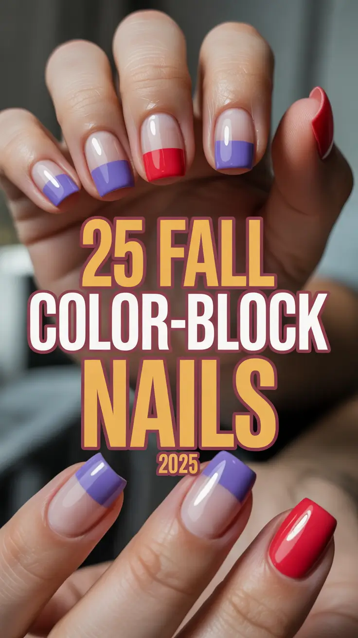 Fall Color-Block Nails 2025: Bold Autumn Trends for Every Style