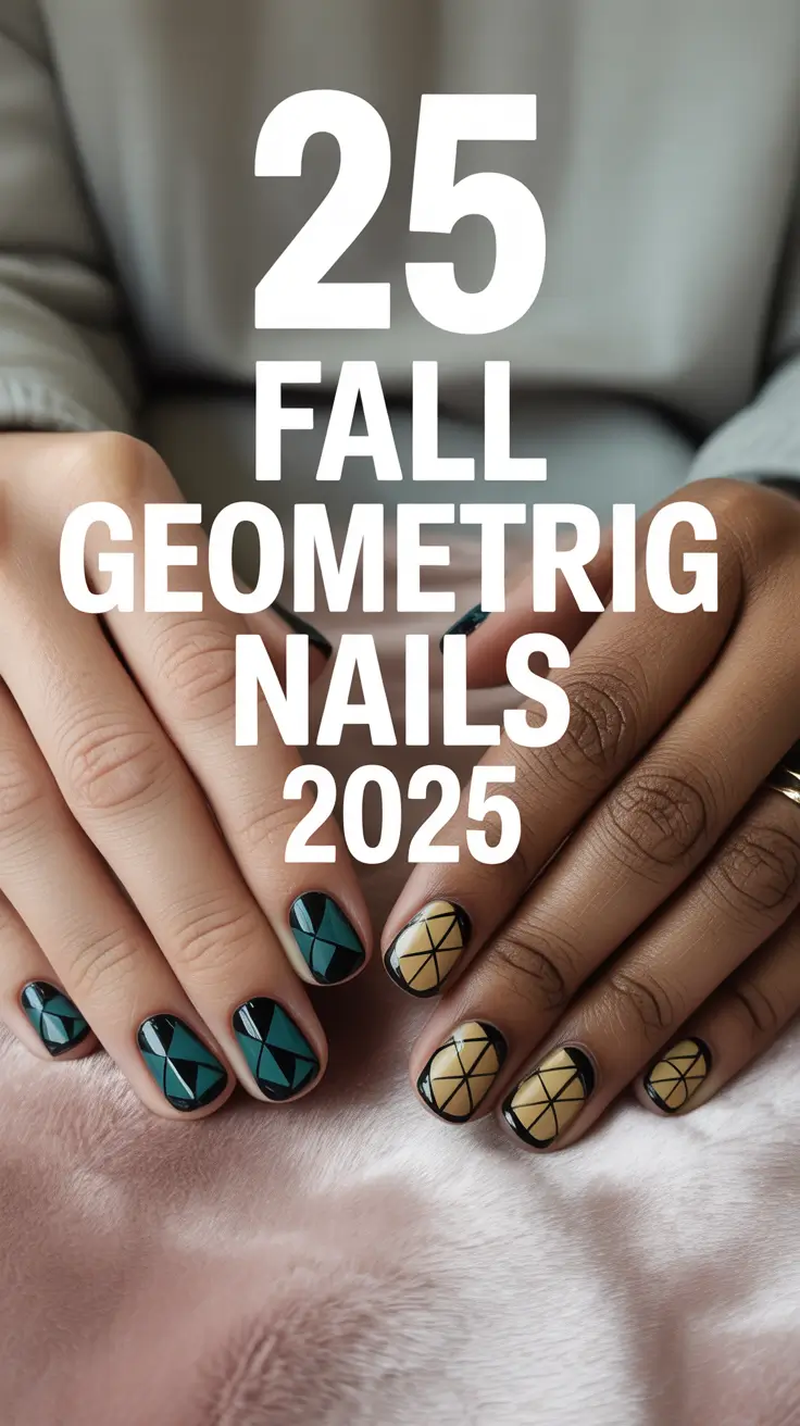 Fall Geometric Nails 2025: Modern Designs, Art Lines & Bold Abstract Styles