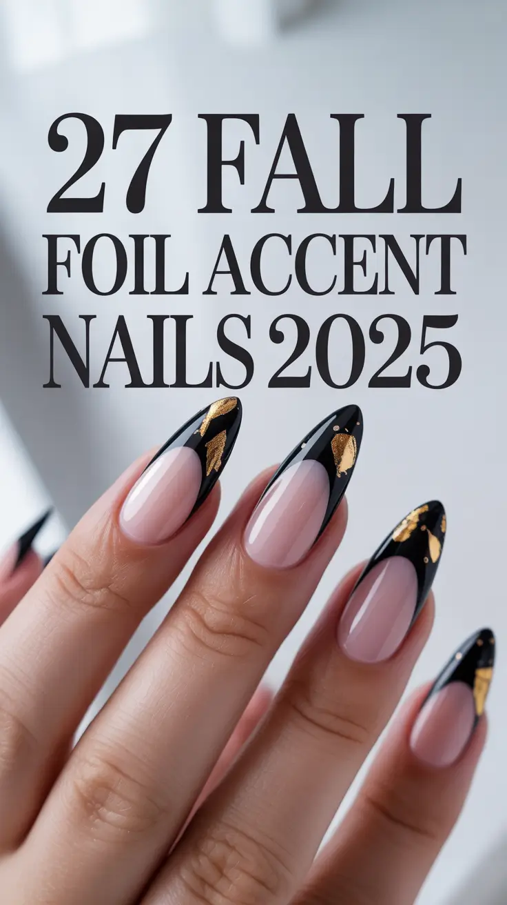 Fall Foil Accent Nails 2025: Chic Gold & Art Designs for Autumn