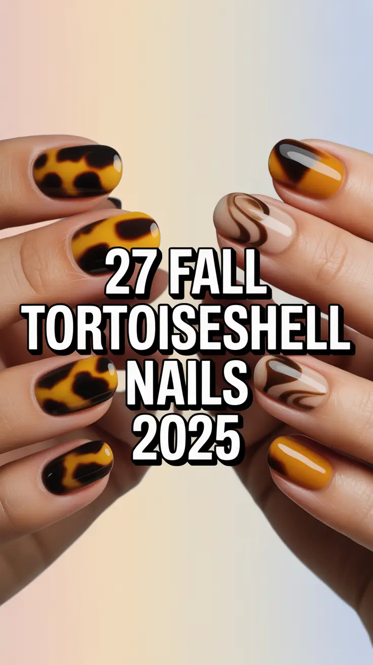 Fall Tortoiseshell Nails 2025: Chic French Tip and Seasonal Design Ideas