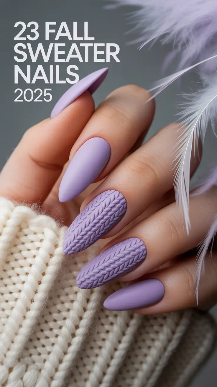 Fall Sweater Nails 2025: Cozy Acrylic Designs and Almond Shape Inspo for Autumn