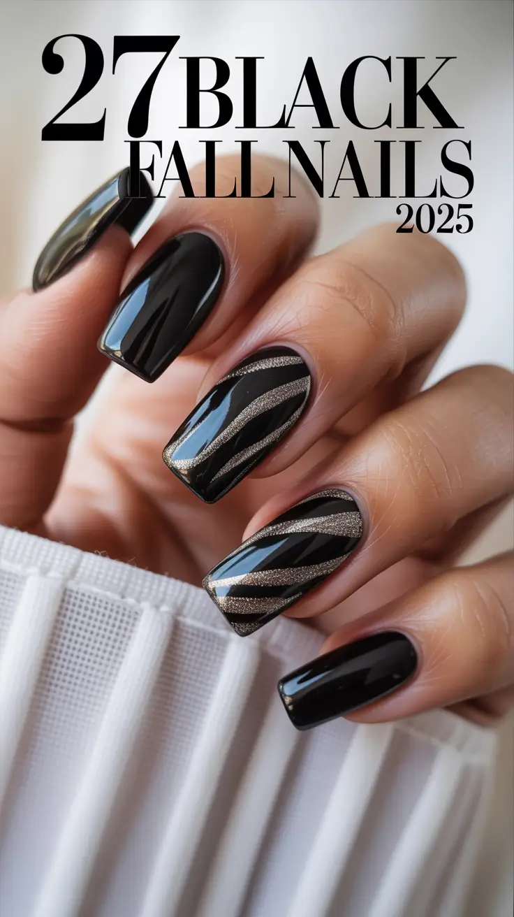 Black Fall Nails 2025: Chic Ideas and Inspo for Almond, Short, and Acrylic Designs