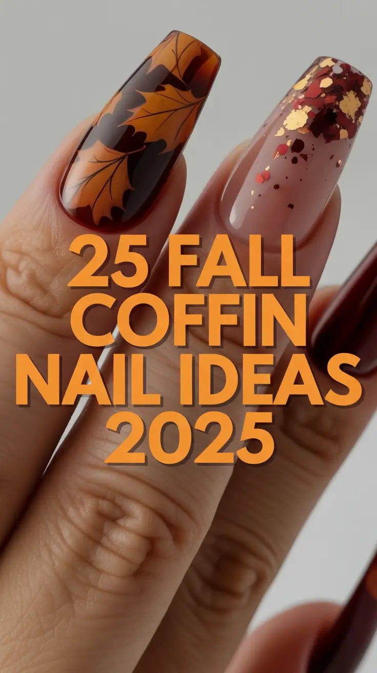 Fall Coffin Nail Ideas 2025 to Try This Autumn: From Cute to Dark & Dramatic