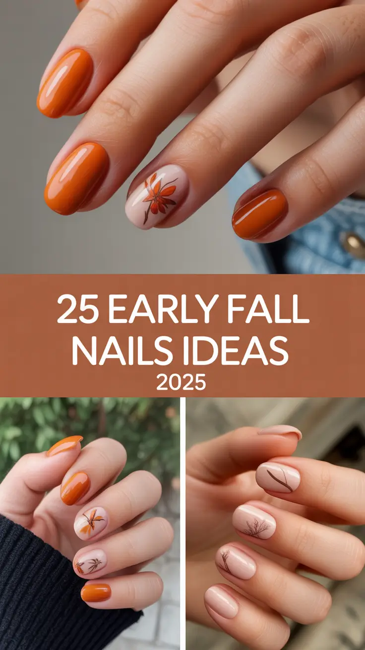Early Fall Nails Ideas 2025: Cute Gel & French Tip Inspiration