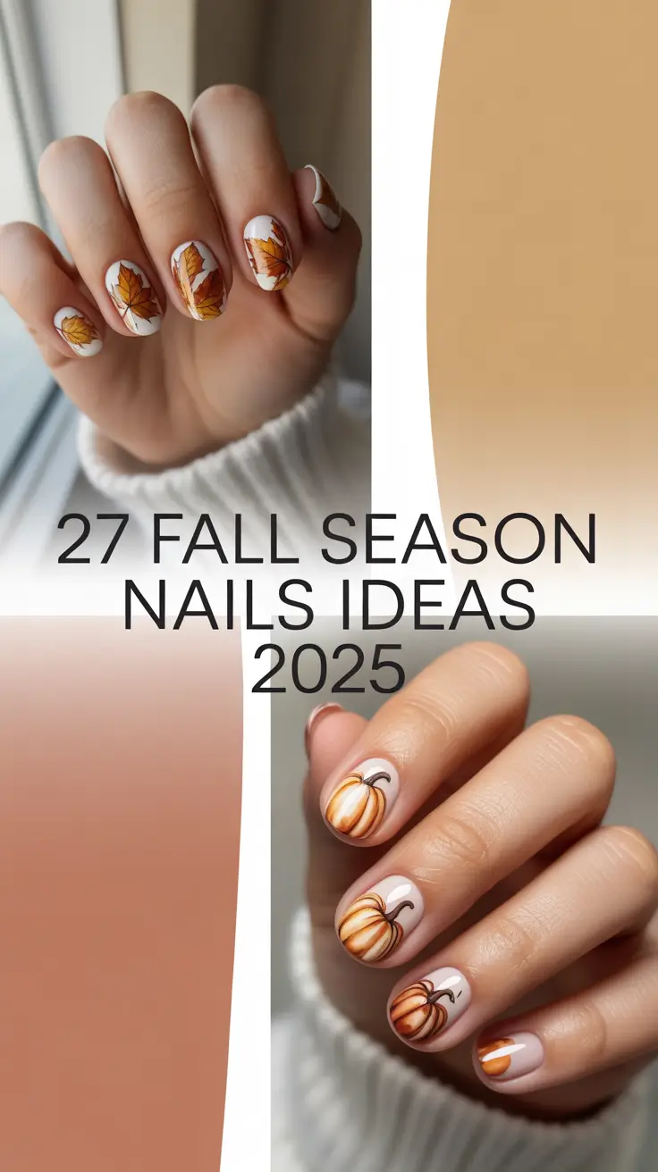 Fall Season Nails Ideas 2025: Classy Designs, Colors & Shapes