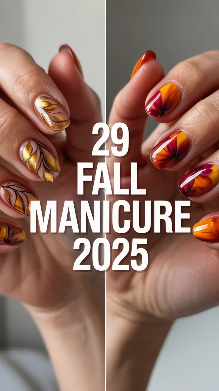 Fall Manicure 2025: Inspiring Short Nail Designs, French Tips & Trendy Autumn Colors