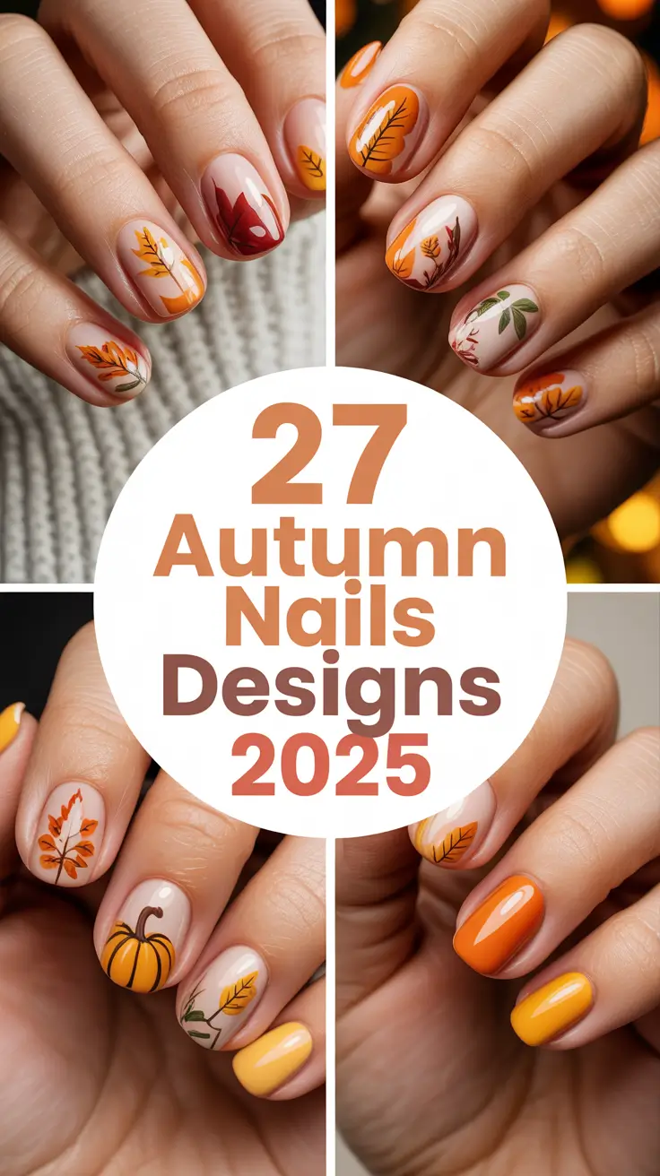 Autumn Nails Designs 2025: Trendy Fall Ideas from Soft Minimalism to Bold Dark Shades