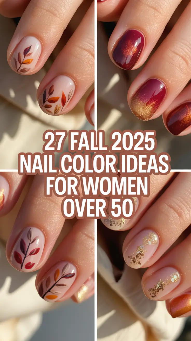 Fall 2025 Nail Color Ideas for Women Over 50: Timeless, Trendy & Easy Designs