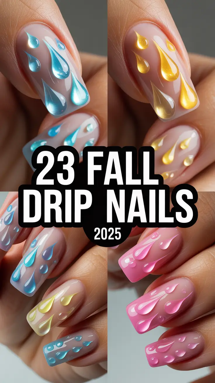Fall Drip Nails 2025: Stunning Metallic, Chrome, and Art-Inspired Manicures