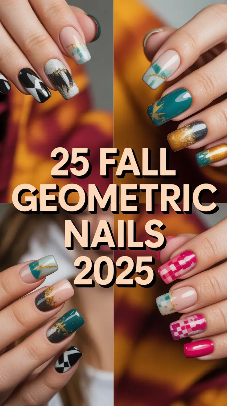 Fall Geometric Nails 2025: Modern Designs, Art Lines & Bold Abstract Styles