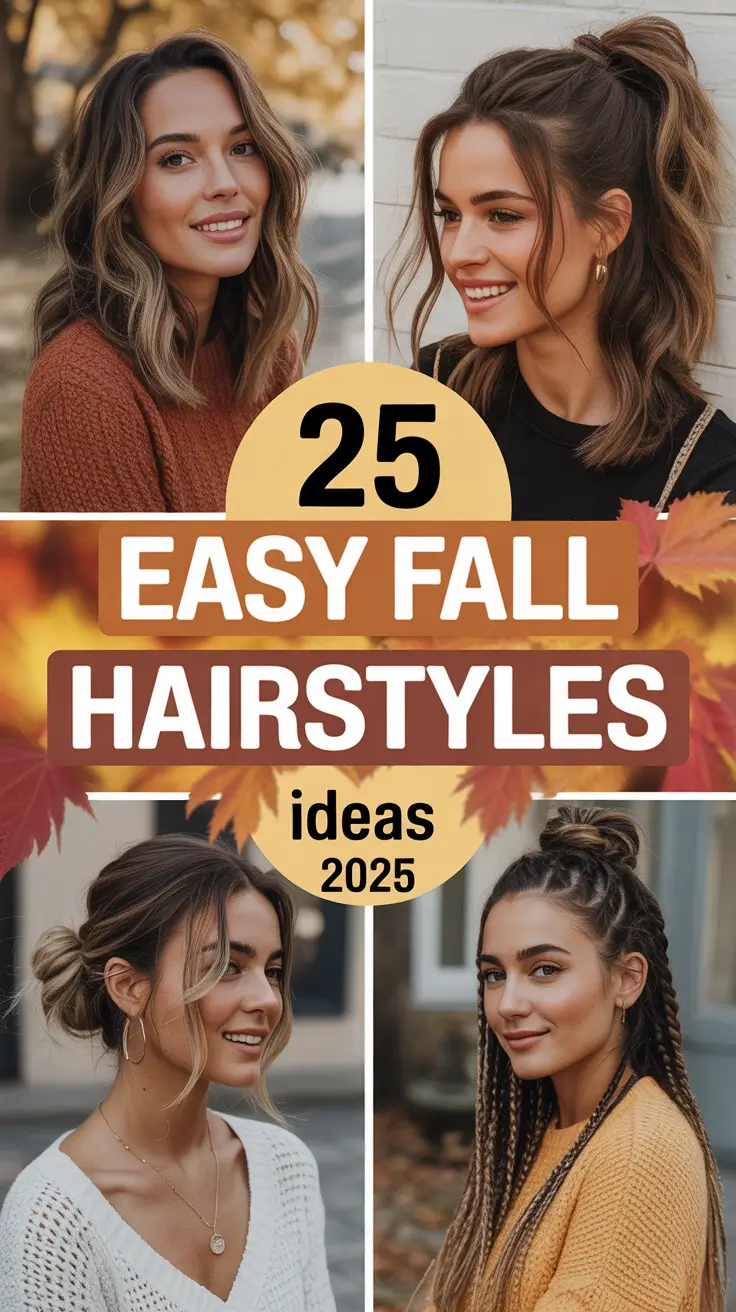 Easy Fall Hairstyles Ideas 2025: Cute Looks for Medium & Long Hair