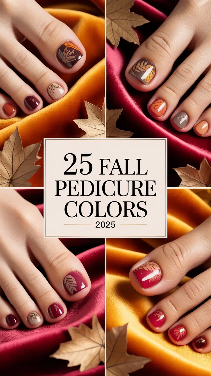 Fall Pedicure Colors 2025: Trendy Toenail Shades & Designs to Try This Autumn