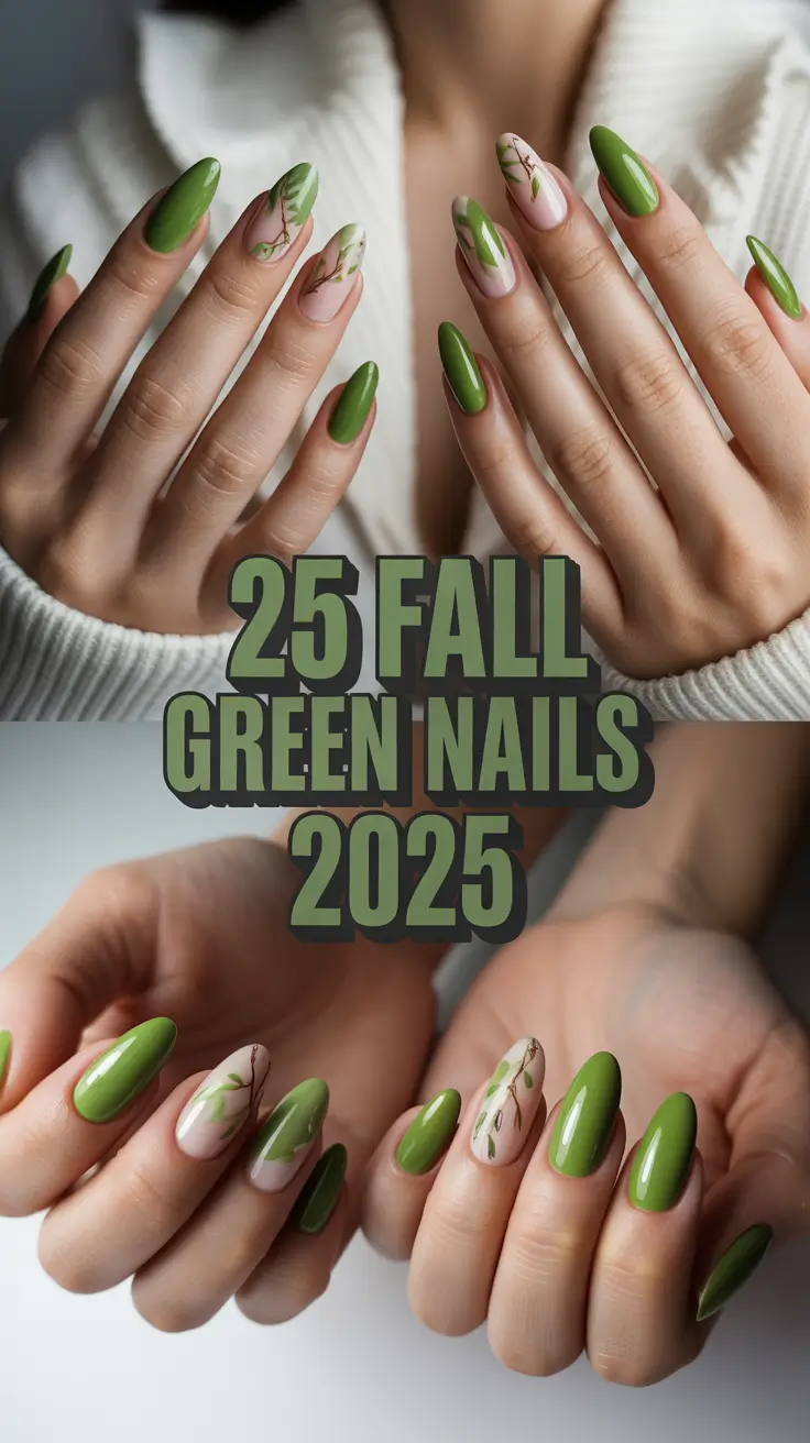 Fall Green Nails 2025: Inspiring Short, Almond & Coffin Designs for Every Mood