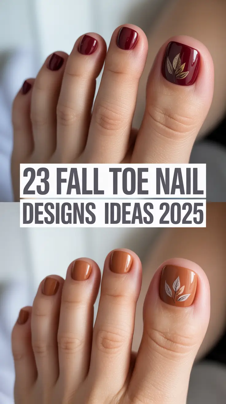 Fall Toe Nail Designs Ideas 2025 That’ll Inspire Your Autumn Pedicure Palette