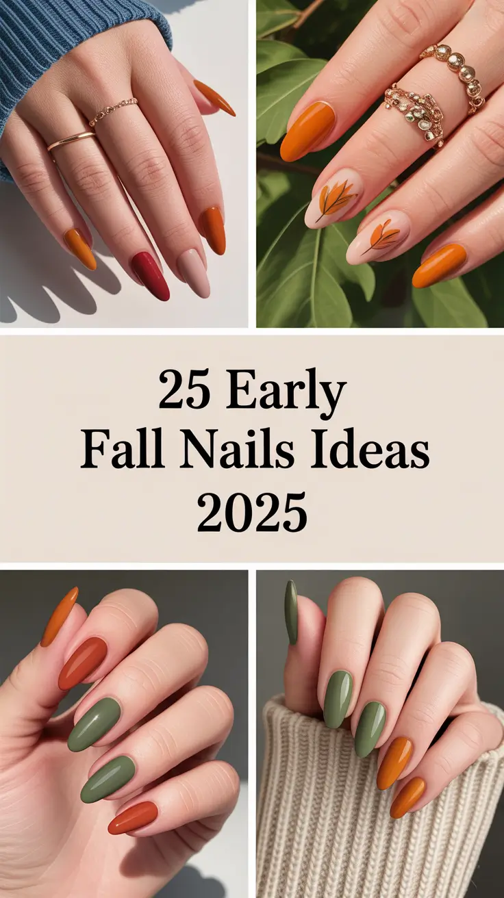 Early Fall Nails Ideas 2025: Cute Gel & French Tip Inspiration