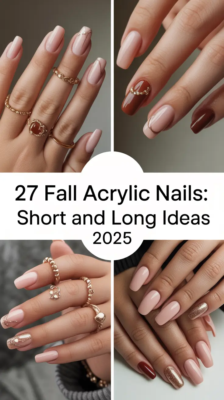 Fall Acrylic Nails: Short and Long Ideas 2025 – Stunning Autumn Color Inspiration