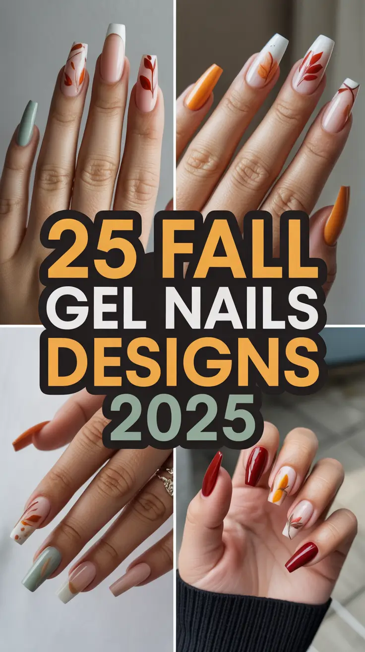 Fall Gel Nails Designs 2025: Trendy Ideas for Autumn Short & Long Nails