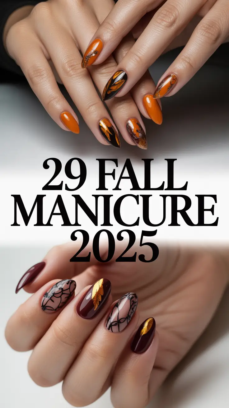 Fall Manicure 2025: Inspiring Short Nail Designs, French Tips & Trendy Autumn Colors
