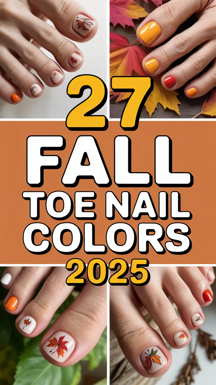 Fall Toe Nail Colors 2025: Chic Autumn Pedicure Ideas & Designs