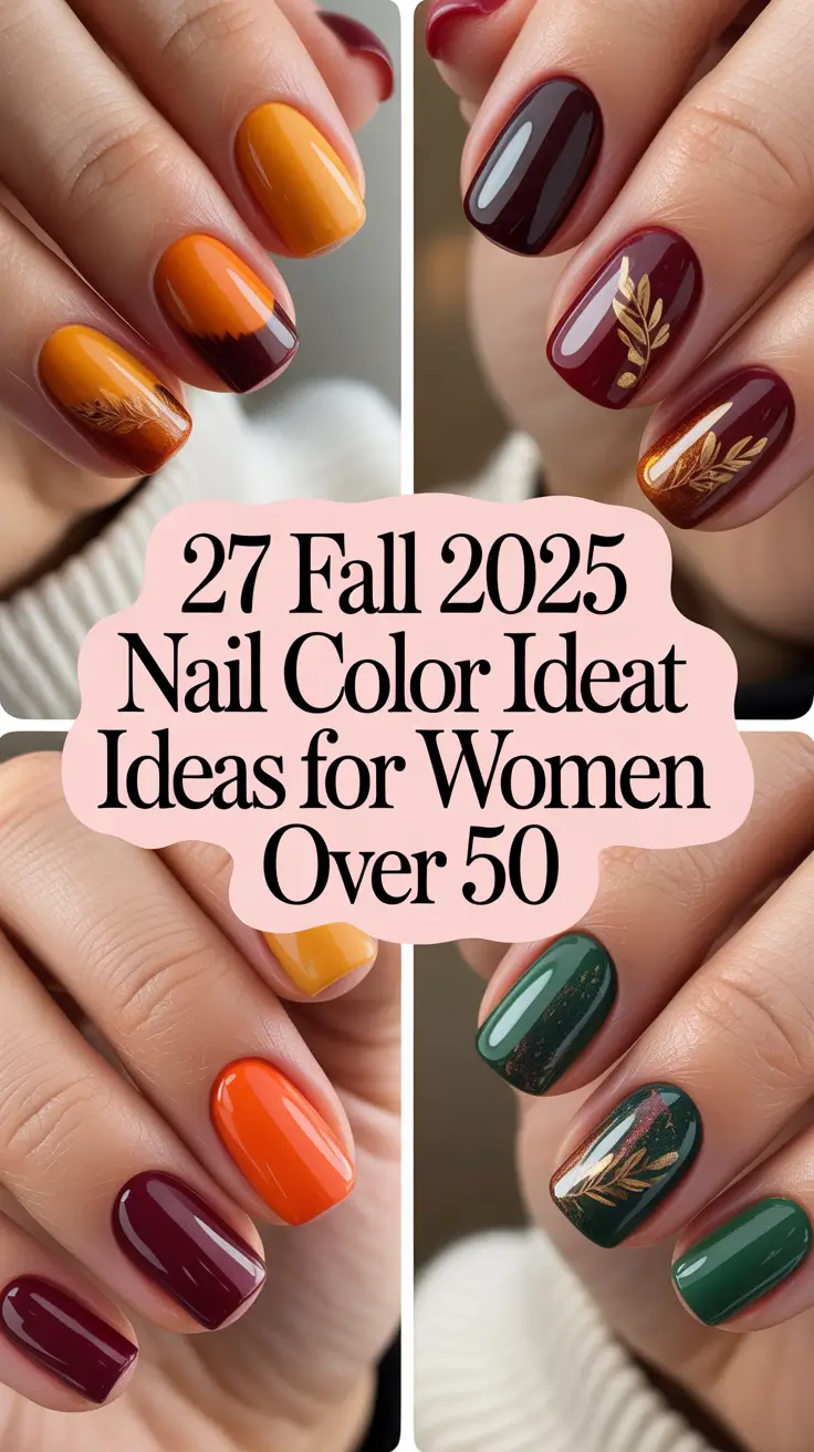 Fall 2025 Nail Color Ideas for Women Over 50: Timeless, Trendy & Easy Designs