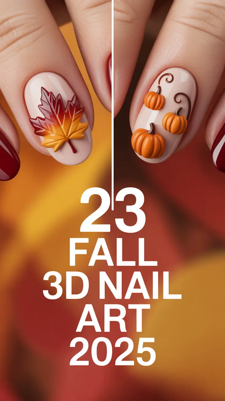 Fall 3D Nail Art 2025: Trendy Designs, Inspo & Ideas for the Season
