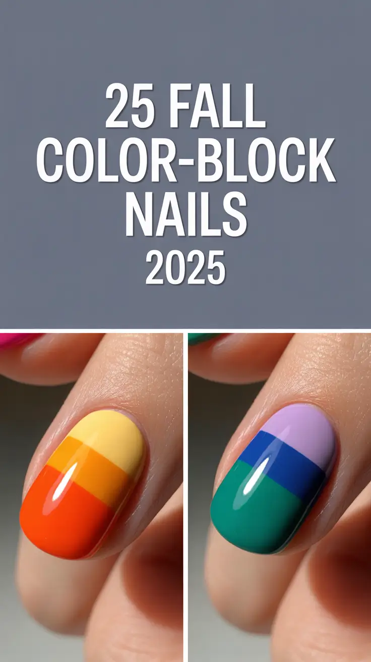 Fall Color-Block Nails 2025: Bold Autumn Trends for Every Style