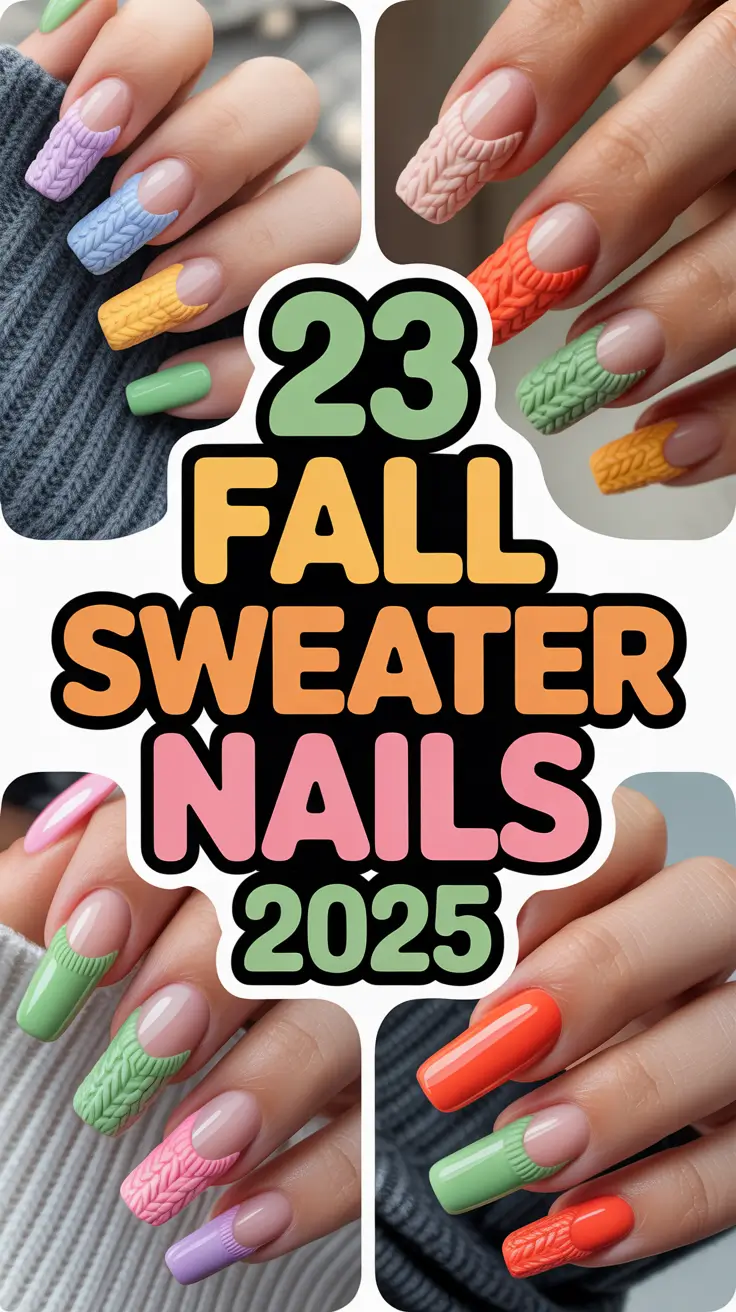 Fall Sweater Nails 2025: Cozy Acrylic Designs and Almond Shape Inspo for Autumn