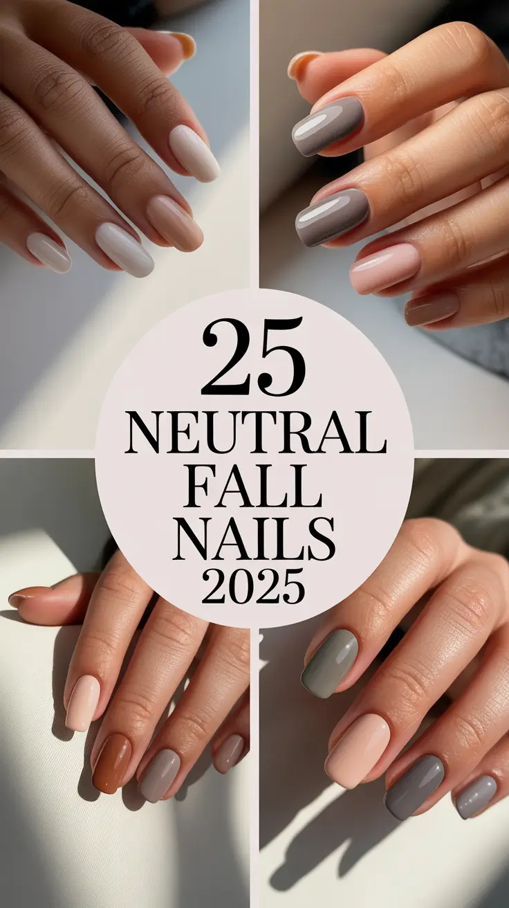 Neutral Fall Nails 2025: Inspiring Designs with Almond, Matte, Chrome & More
