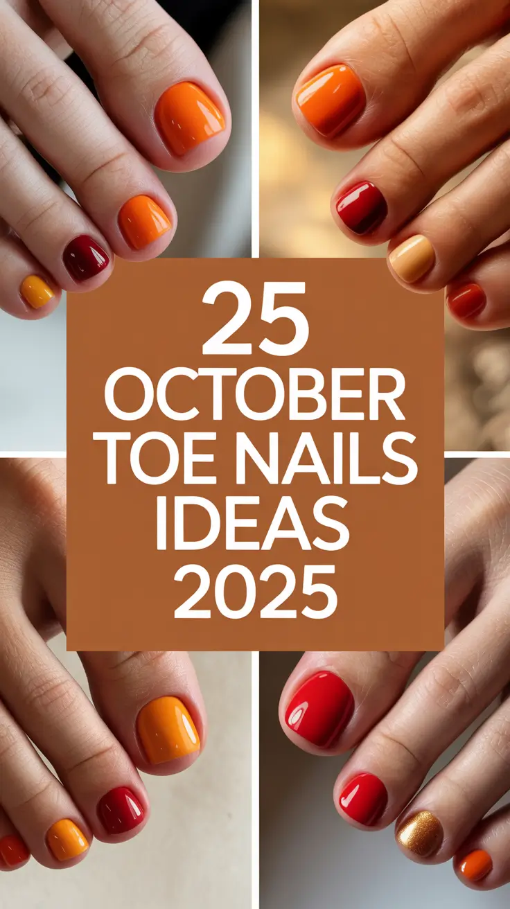 October Toe Nails Ideas 2025: Chic Fall Colors and Stylish Designs