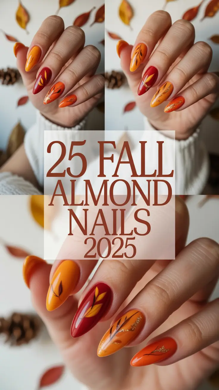 Fall Almond Nails 2025: 20+ Cute and Creative Ideas in Brown, French, and More