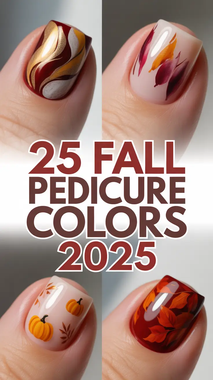 Fall Pedicure Colors 2025: Trendy Toenail Shades & Designs to Try This Autumn