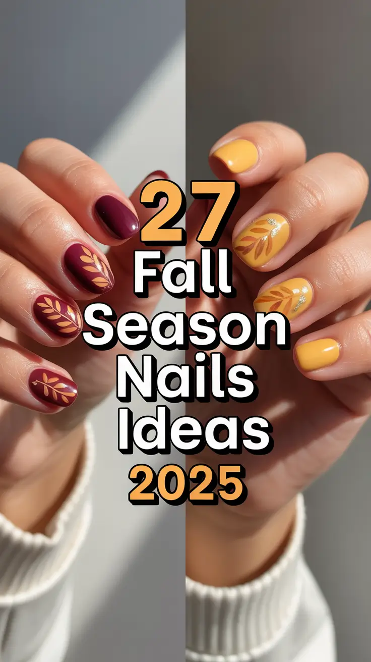 Fall Season Nails Ideas 2025: Classy Designs, Colors & Shapes