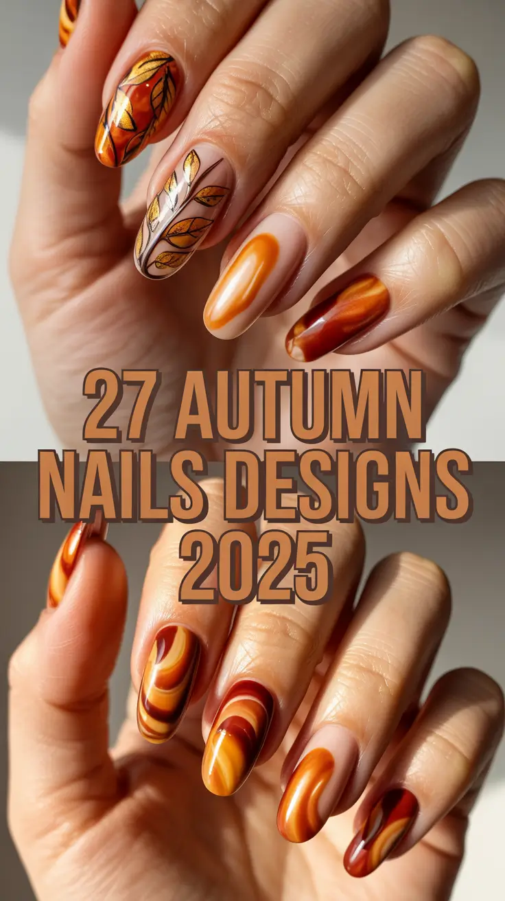 Autumn Nails Designs 2025: Trendy Fall Ideas from Soft Minimalism to Bold Dark Shades