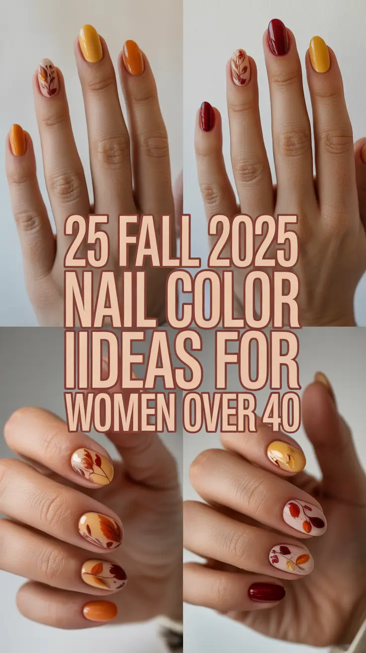 Fall 2025 Nail Color Ideas for Women Over 40: Classy, Simple & Timeless Looks
