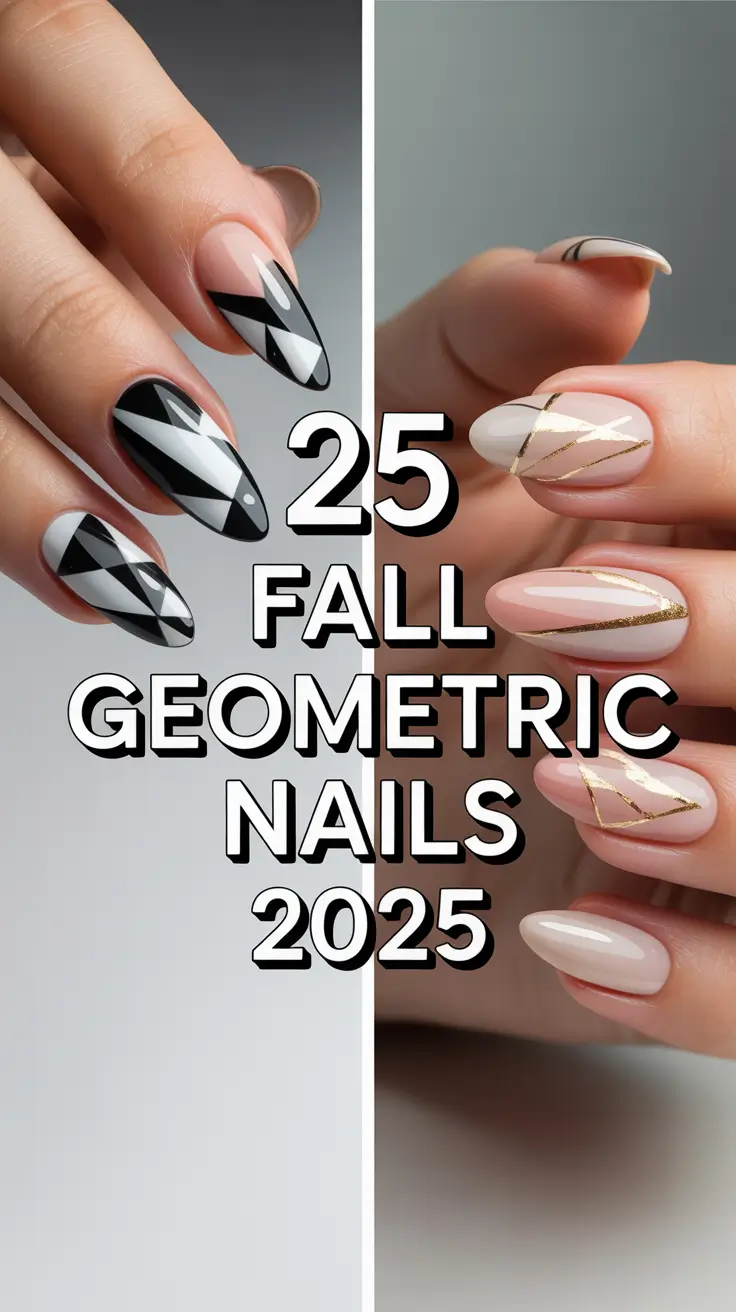 Fall Geometric Nails 2025: Modern Designs, Art Lines & Bold Abstract Styles
