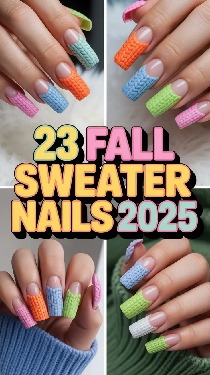 Fall Sweater Nails 2025: Cozy Acrylic Designs and Almond Shape Inspo for Autumn