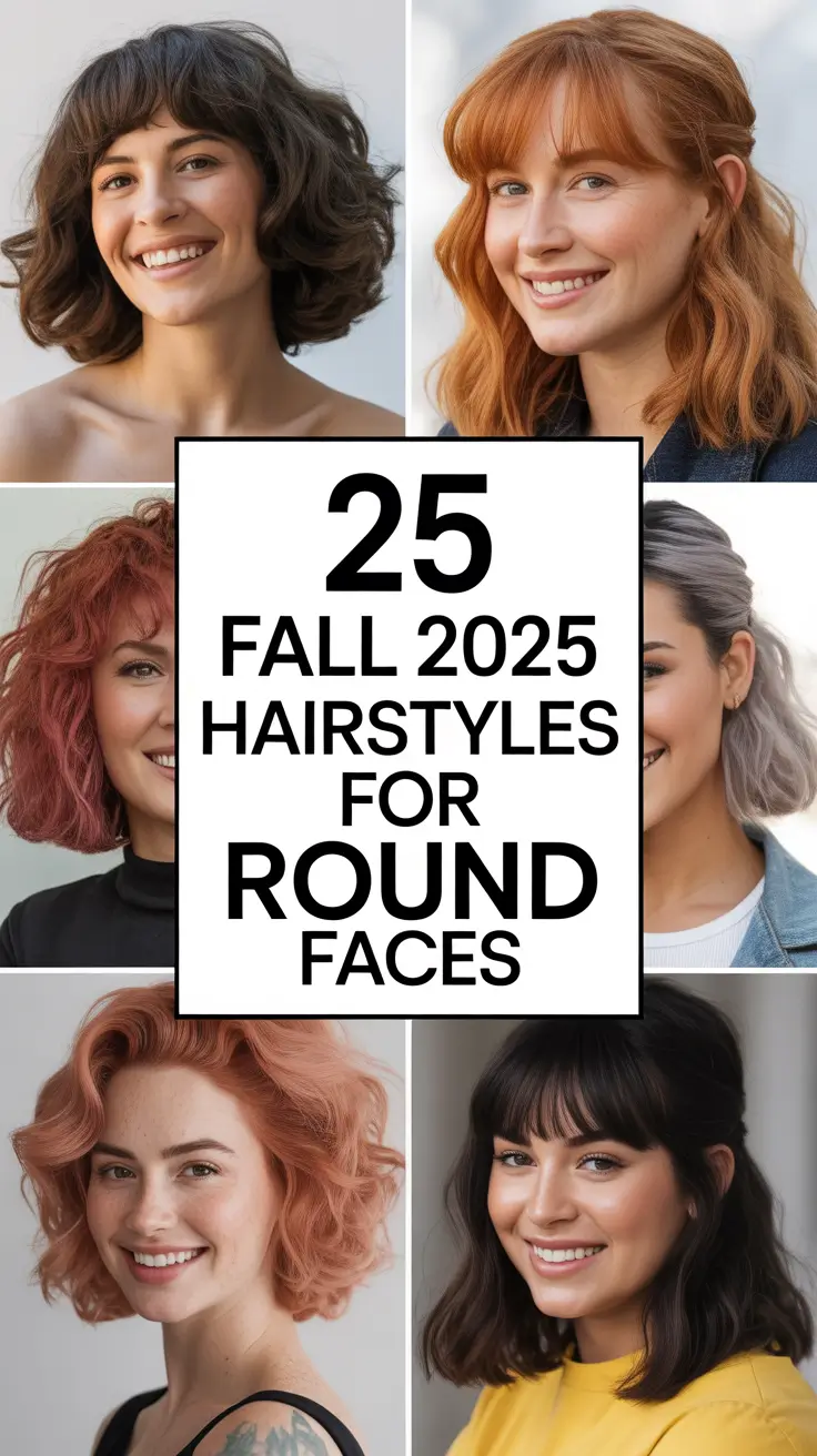 Fall 2025 Hairstyles for Round Faces That Flatter, Sculpt, and Shine All Season