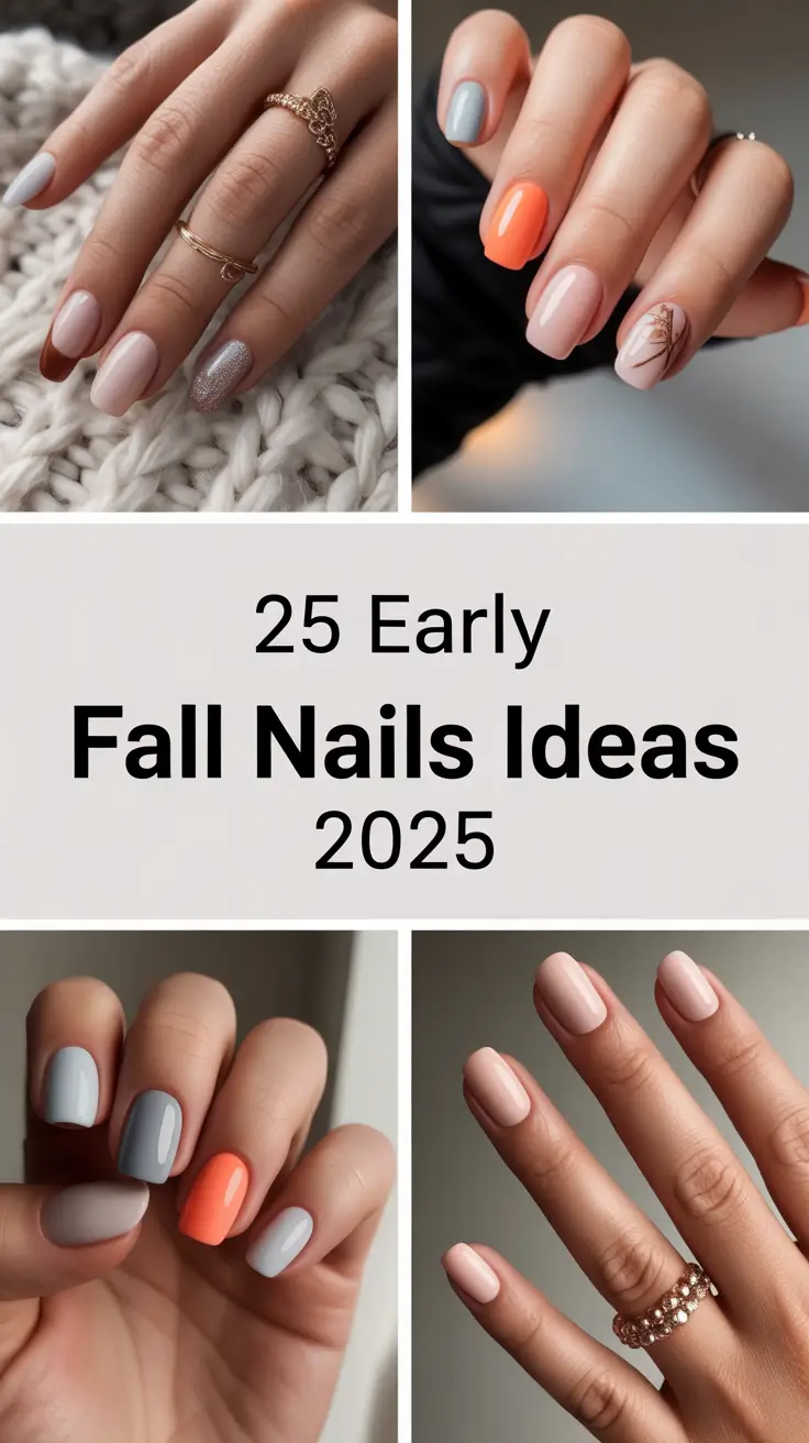 Early Fall Nails Ideas 2025: Cute Gel & French Tip Inspiration