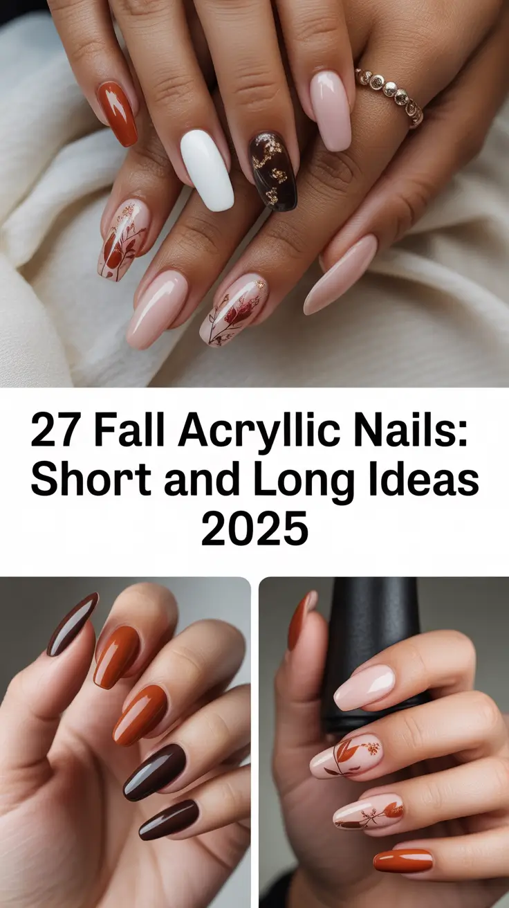 Fall Acrylic Nails: Short and Long Ideas 2025 – Stunning Autumn Color Inspiration
