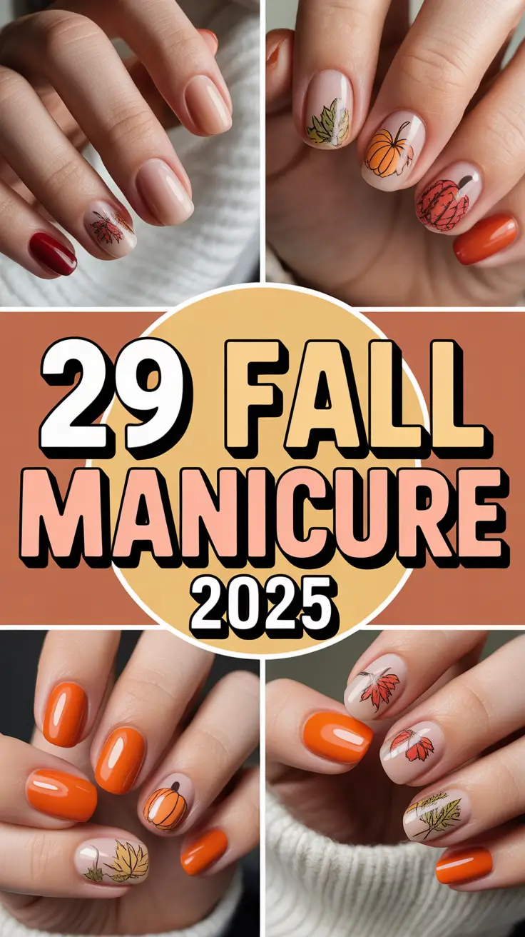 Fall Manicure 2025: Inspiring Short Nail Designs, French Tips & Trendy Autumn Colors