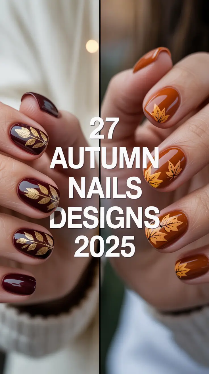 Autumn Nails Designs 2025: Trendy Fall Ideas from Soft Minimalism to Bold Dark Shades