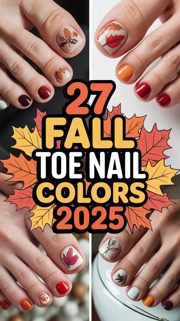 Fall Toe Nail Colors 2025: Chic Autumn Pedicure Ideas & Designs