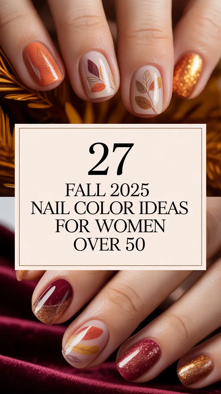 Fall 2025 Nail Color Ideas for Women Over 50: Timeless, Trendy & Easy Designs